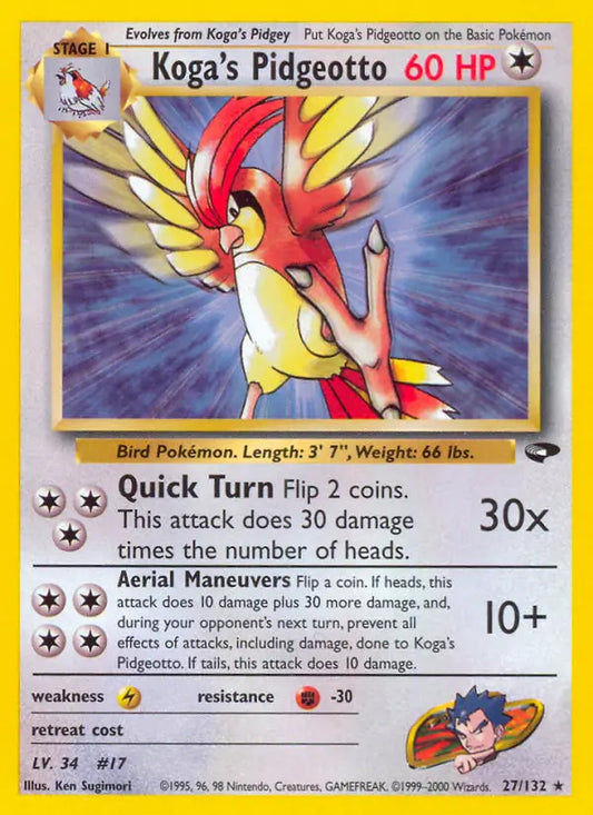 Koga's Pidgeotto 027/132 Gym Challenge [Unlimited]