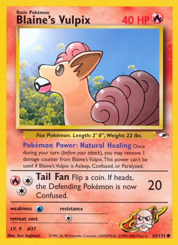 Blaine's Vulpix 065/132 Gym Heroes [Unlimited]