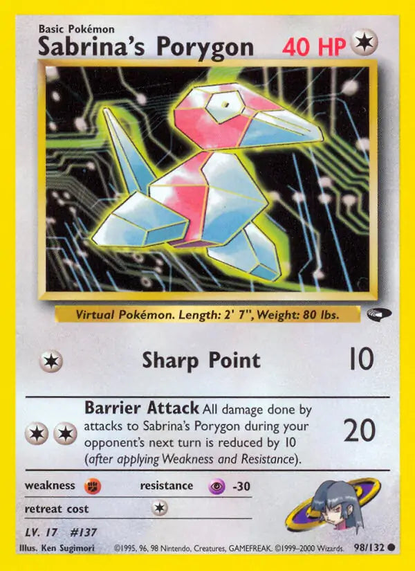 Sabrina's Porygon 098/132 Gym Challenge [Unlimited]