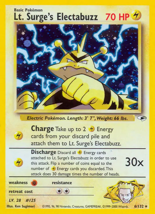 Lt. Surge's Electabuzz (6) 006/132 Gym Heroes [Unlimited]