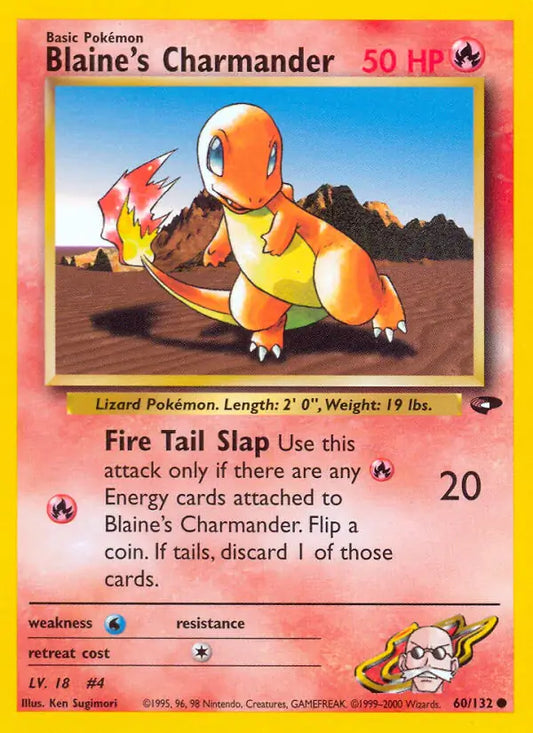 Blaine's Charmander 060/132 Gym Challenge [Unlimited]