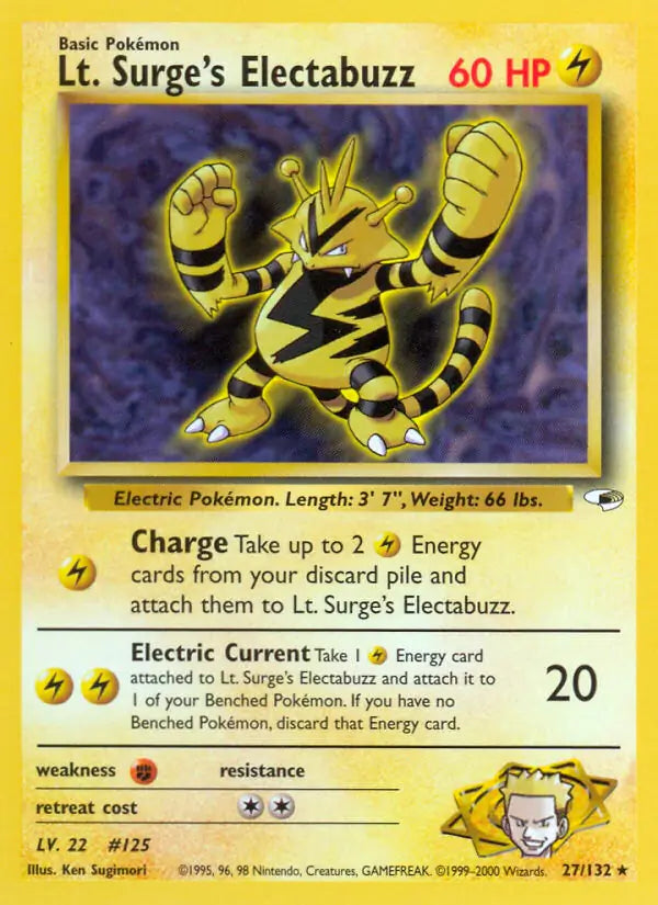 Lt. Surge's Electabuzz (27) 027/132 Gym Heroes [Unlimited]