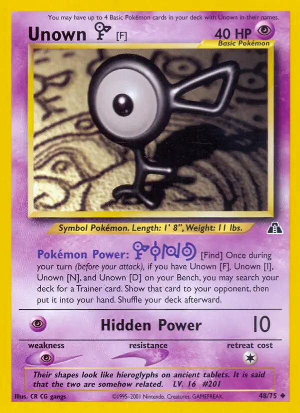 Unown [F] 48/75 Neo Discovery [Unlimited]